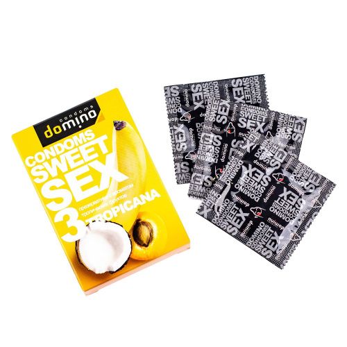 domino sweet sex, презерватив оральный, вкус tropicana